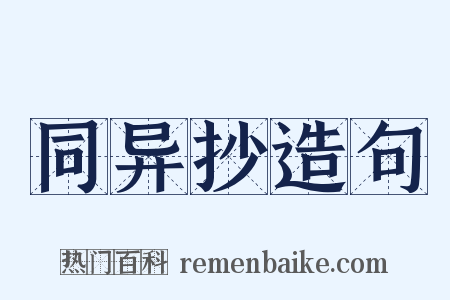 同异抄造句是什么意思的图片